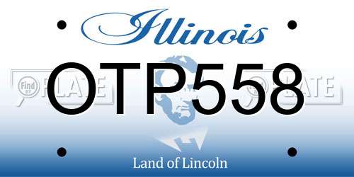 OTP558 Illinois License Plate