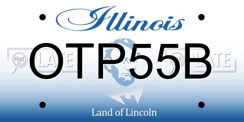 OTP55B Illinois License Plate