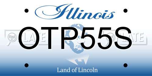 OTP55S Illinois License Plate
