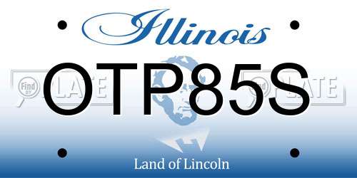 OTP85S Illinois License Plate