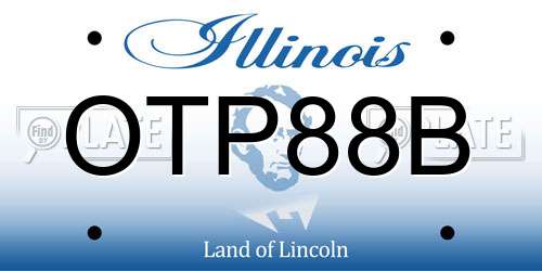 OTP88B Illinois License Plate