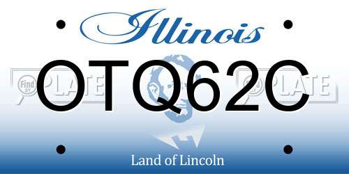 OTQ62C Illinois License Plate