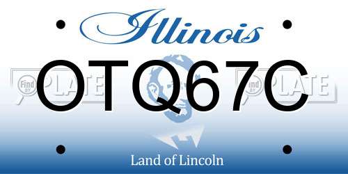 OTQ67C Illinois License Plate
