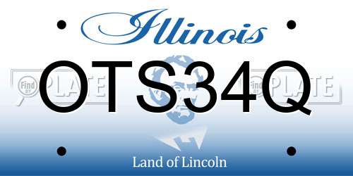 OTS34Q Illinois License Plate