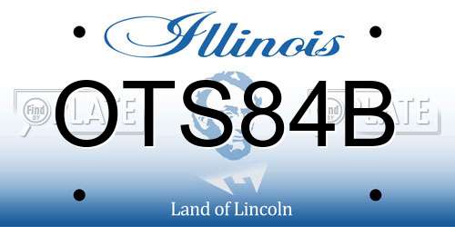 OTS84B Illinois License Plate
