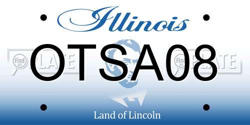 OTSA08 Illinois License Plate
