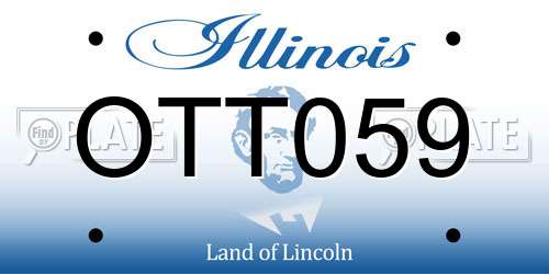 OTT059 Illinois License Plate