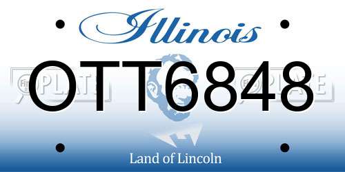 OTT6848 Illinois License Plate