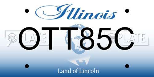 OTT85C Illinois License Plate