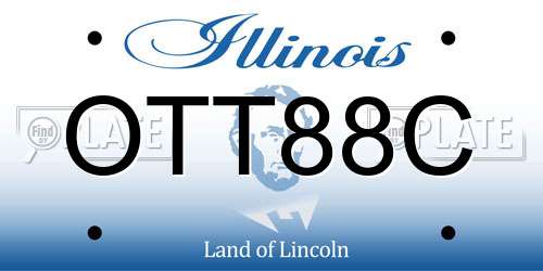 OTT88C Illinois License Plate