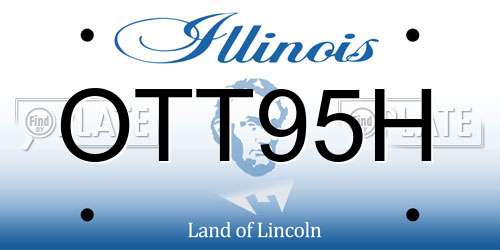 OTT95H Illinois License Plate