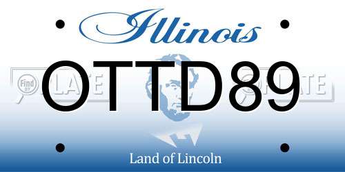 OTTD89 Illinois License Plate