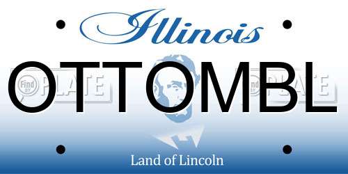 OTTOMBL Illinois License Plate