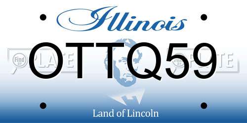 OTTQ59 Illinois License Plate