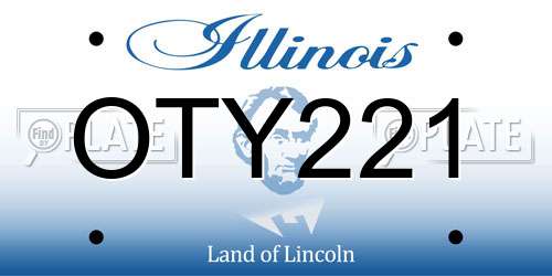 OTY221 Illinois License Plate