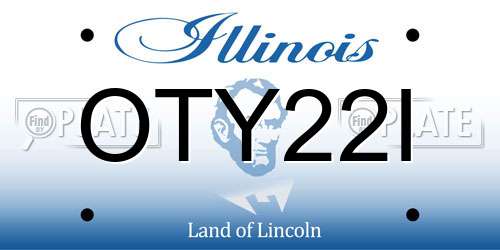 OTY22I Illinois License Plate