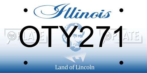 OTY271 Illinois License Plate