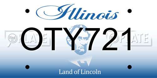 OTY721 Illinois License Plate