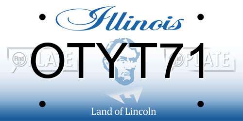 OTYT71 Illinois License Plate