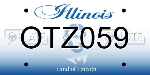 OTZ059 Illinois License Plate