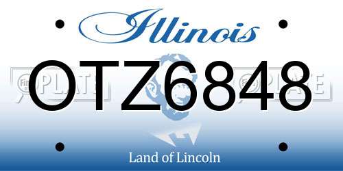 OTZ6848 Illinois License Plate