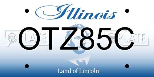 OTZ85C Illinois License Plate