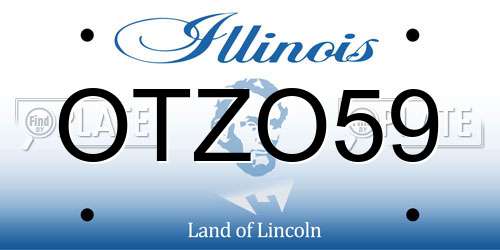 OTZO59 Illinois License Plate