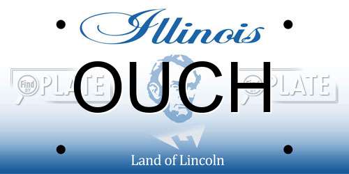 OUCH Illinois License Plate