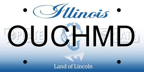OUCHMD Illinois License Plate