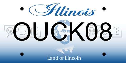 OUCK08 Illinois License Plate
