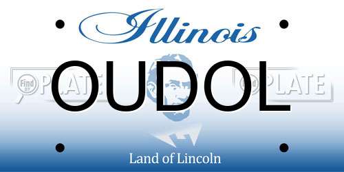 OUDOL Illinois License Plate
