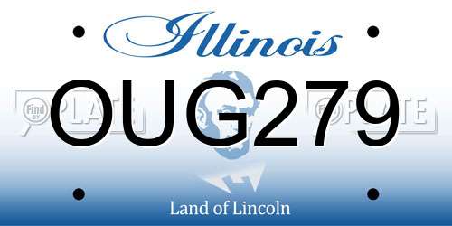 OUG279 Illinois License Plate
