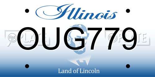 OUG779 Illinois License Plate