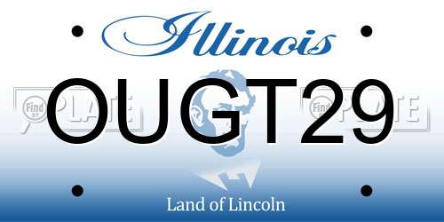 OUGT29 Illinois License Plate