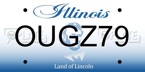OUGZ79 Illinois License Plate