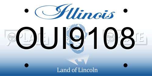 OUI9108 Illinois License Plate