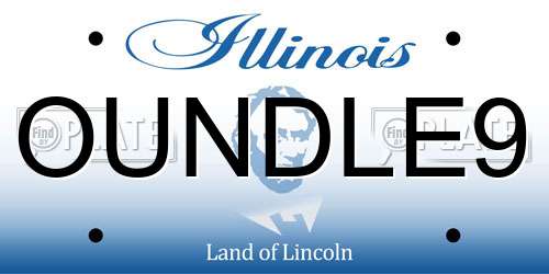 OUNDLE9 Illinois License Plate