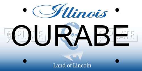 OURABE Illinois License Plate