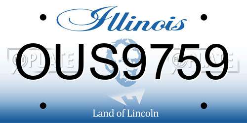 OUS9759 Illinois License Plate