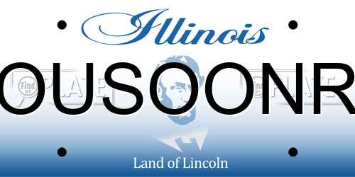 OUSOONR Illinois License Plate