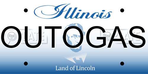 OUTOGAS Illinois License Plate