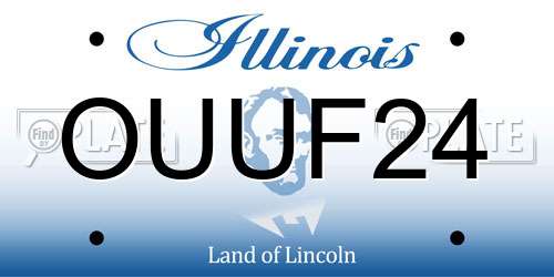 OUUF24 Illinois License Plate