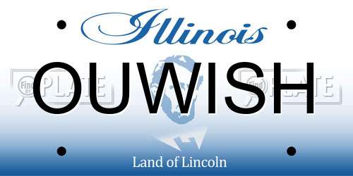 OUWISH Illinois License Plate