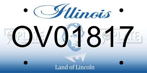 OV01817 Illinois License Plate