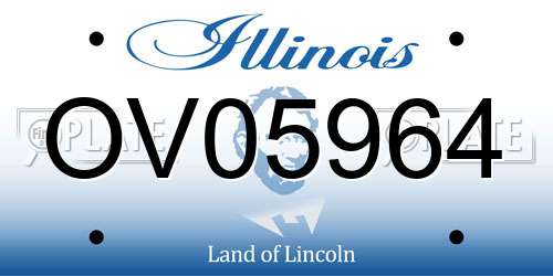 OV05964 Illinois License Plate