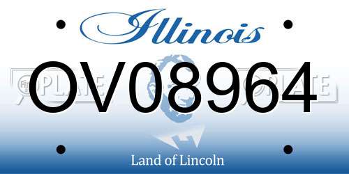 OV08964 Illinois License Plate