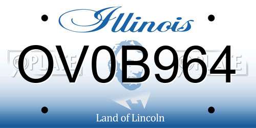 OV0B964 Illinois License Plate