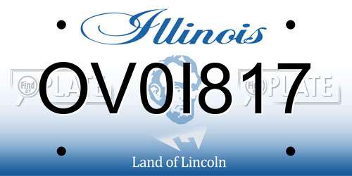 OV0I817 Illinois License Plate