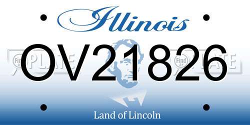 OV21826 Illinois License Plate