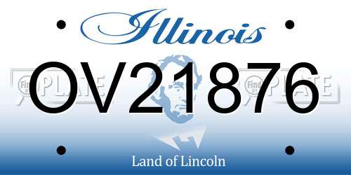 OV21876 Illinois License Plate